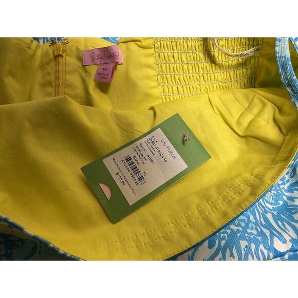 Lilly Pulitzer Ariel Blue Lion In The Sun Jesse Romper Size 10 NWT - Picture 11 of 16